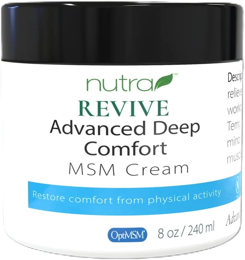 Nutra Health, Revive Advanced Deep Comfort MSM Cream 8oz (formerly Face Skin and Joint Ultra Relief MSM cream)