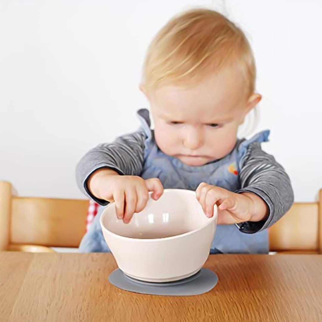 Miniware, First Bites Baby Feeding Set with Baby Bowl, Detachable Suction Foot, and Baby Spoon - Eco-Friendly, BPA Free, Dishwasher Safe Baby Eating Essentials(Vanilla & Cotton Candy)