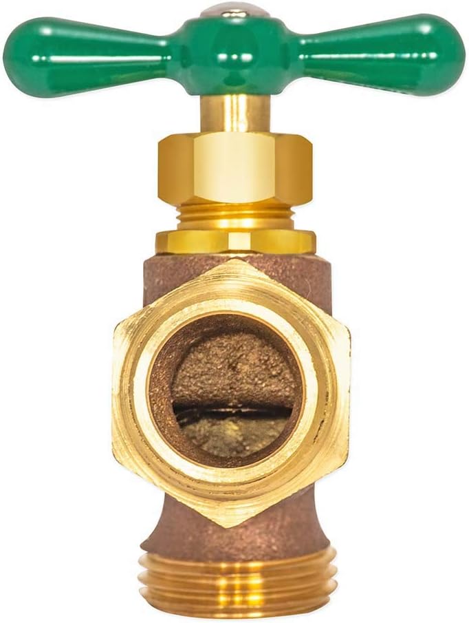 Eastman, Heavy-Pattern Hose Bibb, 3/4 Inch MIP Connection x 3/4 Inch MHT Connection, Brass Plumbing Fitting, 48629