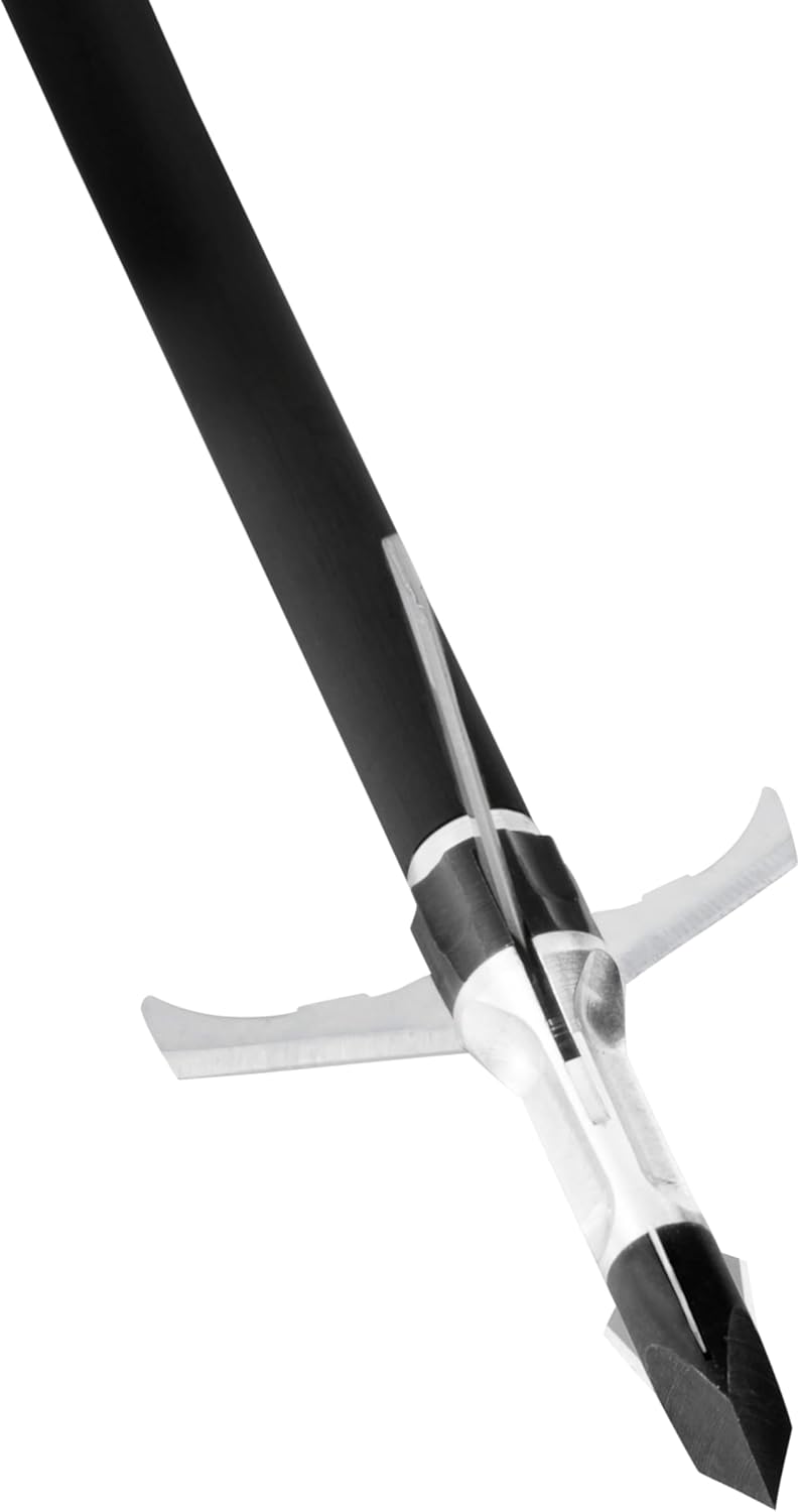 GRIM REAPER, 1903 Razortip Expandable Broadhead 100gr, 1-3/8" Cut, 3-Blade Design – Durable Razorcut Broadheads for Big Game Hunting