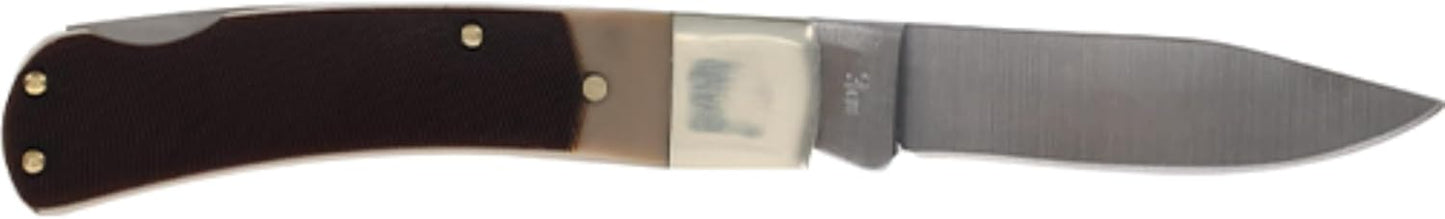 Old Timer, 3OT Bearhead Traditional Lockback Pocket Knife with 2.2in High Carbon Stainless Steel Blade, Sawcut Handle, and Convenient Small Size for EDC, Whittling, Camping, Hunting, and Outdoors