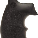 Hogue, Bantam Style Rubber Grip for S&W K or L Frame Revolvers, Round Butt, Black - 62000