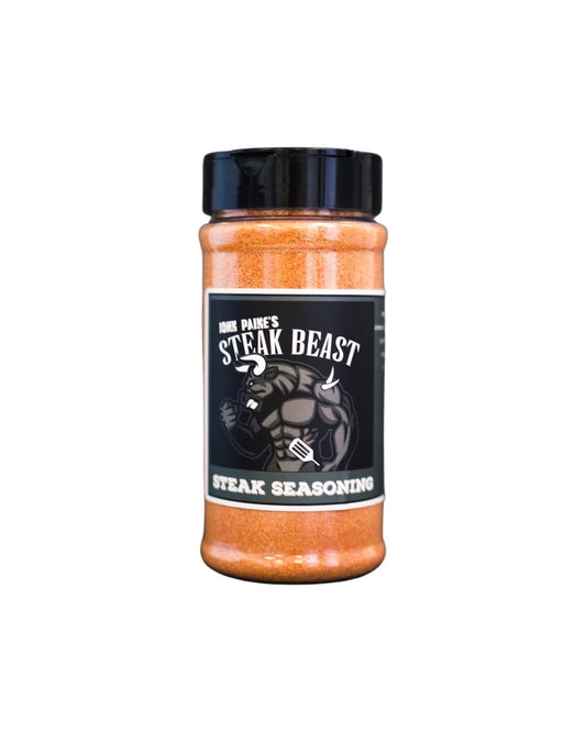 Steak Beast, Seasoning is a tasty Meat Seasoning perfect for Grilling, Frying, Smoking, and Dry Rub. It is 12oz. (Steak Seasoning)