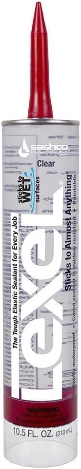 Sashco, 13010 10.5oz Sashco Sealants Clear Lexel Adhesive Caulk, 10.5-Ounce (3 Pack)