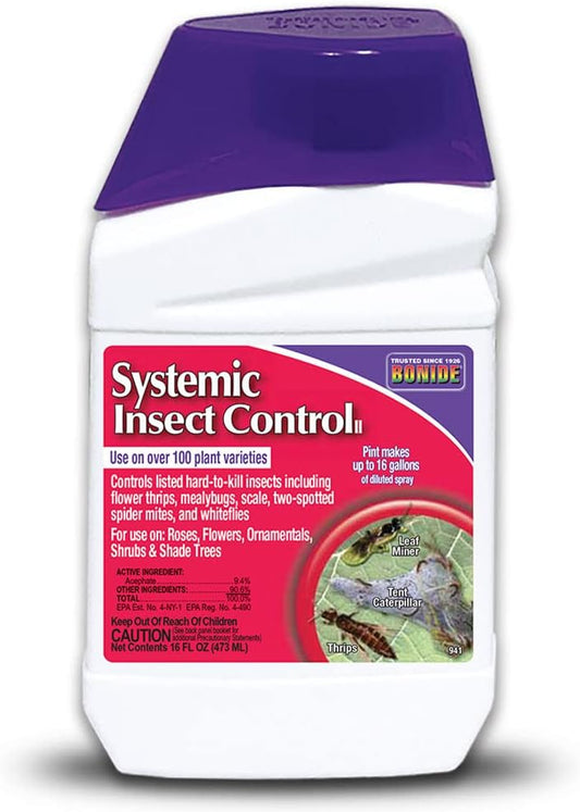 Bonide, Systemic Insect Control, 16 oz Concentrate Long Lasting Insecticide for Outdoor Gardening, Makes 16 Gallons