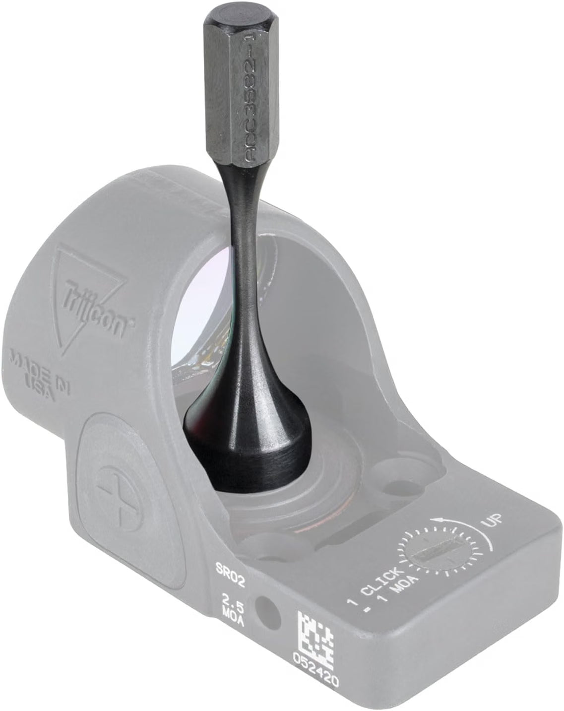 Trijicon, SRO/RMR HD Battery 1/4in Cap Tool, Black, AC30022