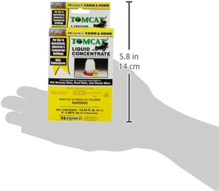 MOTOMCO, Tomcat Mouse and Rat Liquid Concentrated Bait, 1.68-Ounce, (8 Pack)