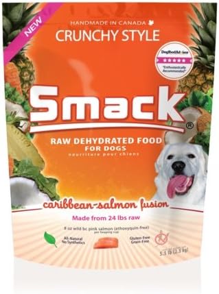 Smack, Pet Food Organic Raw Dehydrated Dog Food Grain-Free, Gluten-Free, Raw Food for Dogs (Caribbean Salmon Fusion, 5.5 Pound)