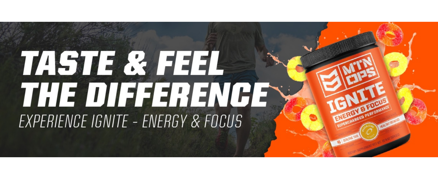 MTN OPS, Ignite Supercharged Energy Drink Mix 45-Serving Tub, Pink Lemonade