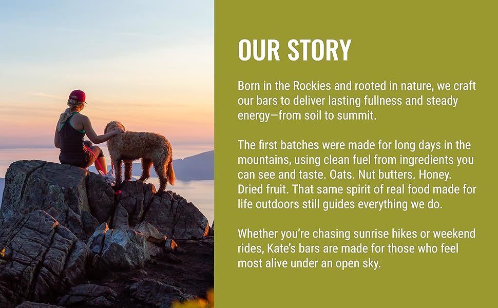 Kate’s Real Food, Organic Granola Bars - Peanut Butter Milk Chocolate (2.2 oz, Pack of 12) Organic Energy Bars with Gluten Free Oats - Non GMO, Soy Free, Whole Grains, and All Natural - Healthy Snacks