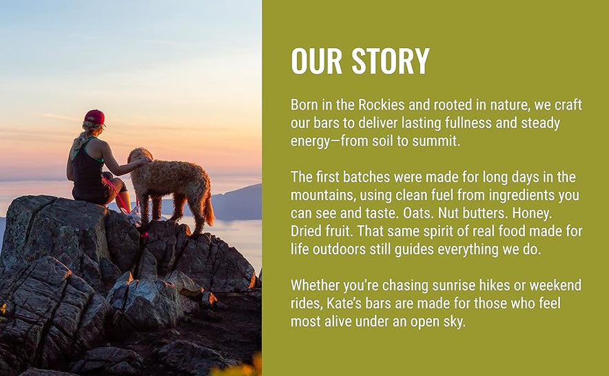 Kate’s Real Food, Organic Granola Bars - Peanut Butter Milk Chocolate (2.2 oz, Pack of 12) Organic Energy Bars with Gluten Free Oats - Non GMO, Soy Free, Whole Grains, and All Natural - Healthy Snacks