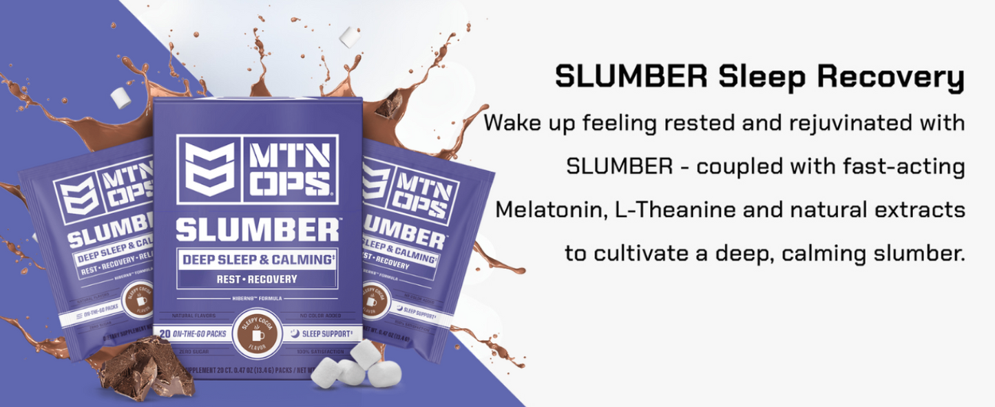 MTN OPS, Slumber Deep Sleep & Muscle Recovery Supplement - 30 Servings, Sleepy Cocoa