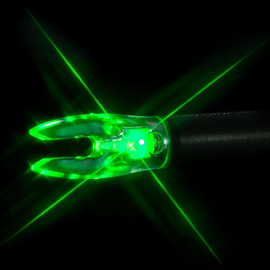 Nockturnal, Fit Universal Size Green Lighted Arrow Archery Nocks, 3 Pack, Model:NT-305