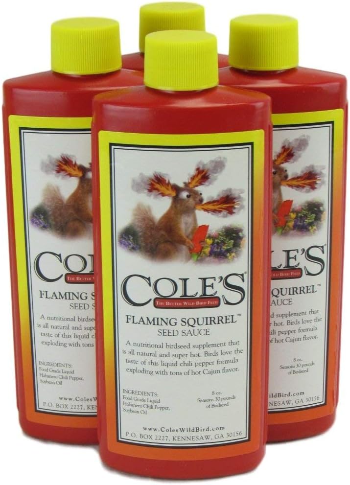Cole's Flaming Squirrel, Assorted Species Wild Bird Food Additive Soybean Oil 8 oz.