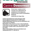 Safe-Guard, (fenbendazole) Canine Dewormer for Dogs, 4gm pouch (ea. pouch treats 40lbs.)