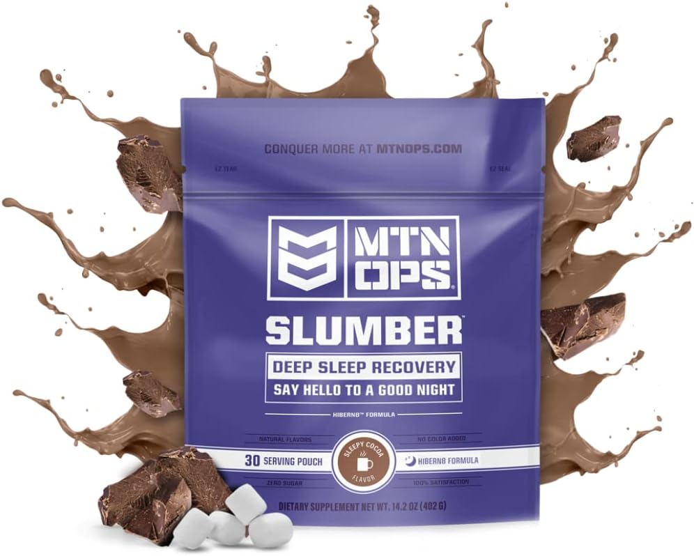 MTN OPS, Slumber Deep Sleep & Muscle Recovery Supplement - 30 Servings, Sleepy Cocoa