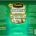 Pyranha Essential Shampoo - With Geraniol, Argain Oil, Vitamin E, Coconut Oil, and Aloe Vera - Die & Paraben Free, Long Lasting Smell, Biodegradable - Shampoo for Horse, Dogs, Cats, and more - 16 OZ