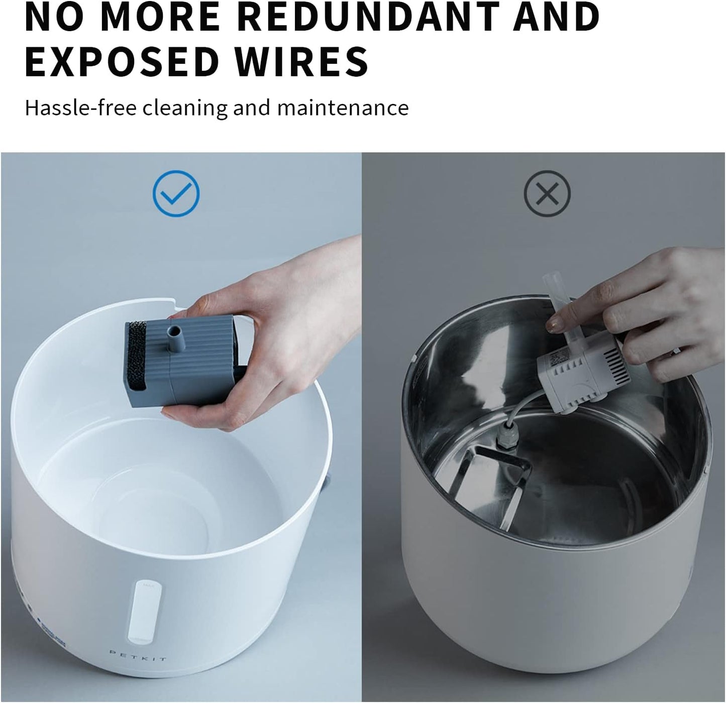 PETKIT, EVERSWEET Solo 2 Cat Water Fountain with Wireless Pump, Ultra Quiet 70oz/2L Pet Water Fountain for Cats and Dogs Inside, 3 Working Modes, Visualization Window, App Control