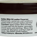 Fiebing's, Golden Mink Oil for Leather Boots (6 oz) - Leather Cleaner & Conditioner - Waterproof, Preserve, Soften All Smooth Leathercraft & Vinyl - Prevents Salt Stains - Use On Couch, Shoe, Purse