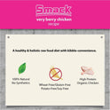 Smack, Pet Food Organic Raw Dehydrated Dog Food Grain-Free, Gluten-Free, Raw Food for Dogs (Very Berry Chicken), 8.8 Ounce