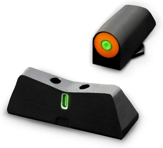 XS Sights, DXT2 Big Dot Tritium Night Sights. Tritium Front and Rear set. Fits Glock 17,19,19X,20,21,22,23,24,26,27,29, 30,31,32,34,35,36,37,38,39,40,41,42,43,43X,45,48,49 models including MOS versions