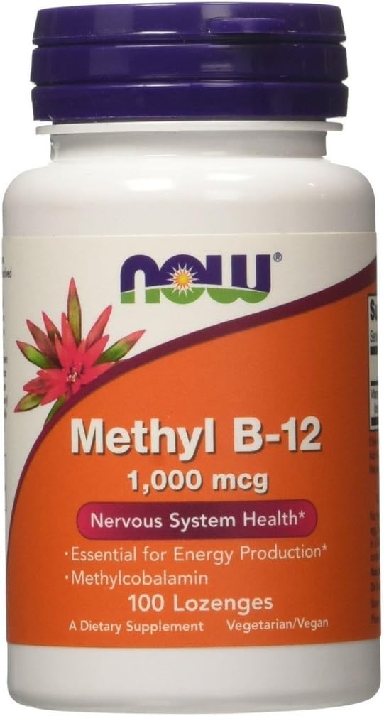 NOW Foods, Methyl B-12, 1000mcg, 100 LOZ by Now Foods (Pack of 2)