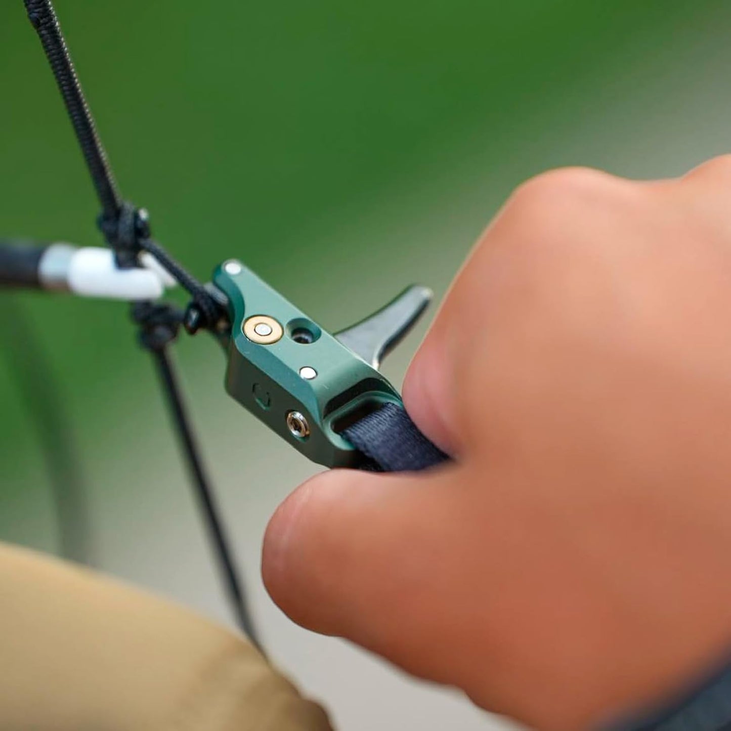Stan, SoleX Clicker Index Finger Bowhunting Archery Release - Wrist Strap Open Hook Trigger Aid with Click Mechanism, Fast Reset, Adjustable Length, Travel & Tension