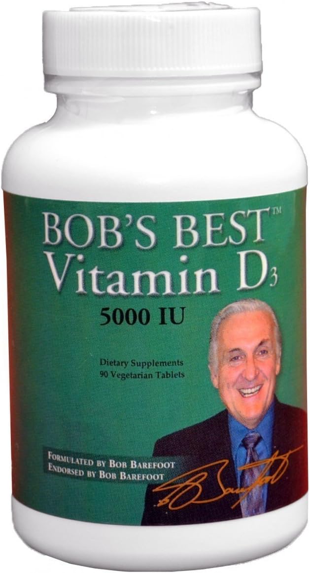 Bob Barefoots Best Vitamin D3 5000 IU - 90 Vegetarian tablets