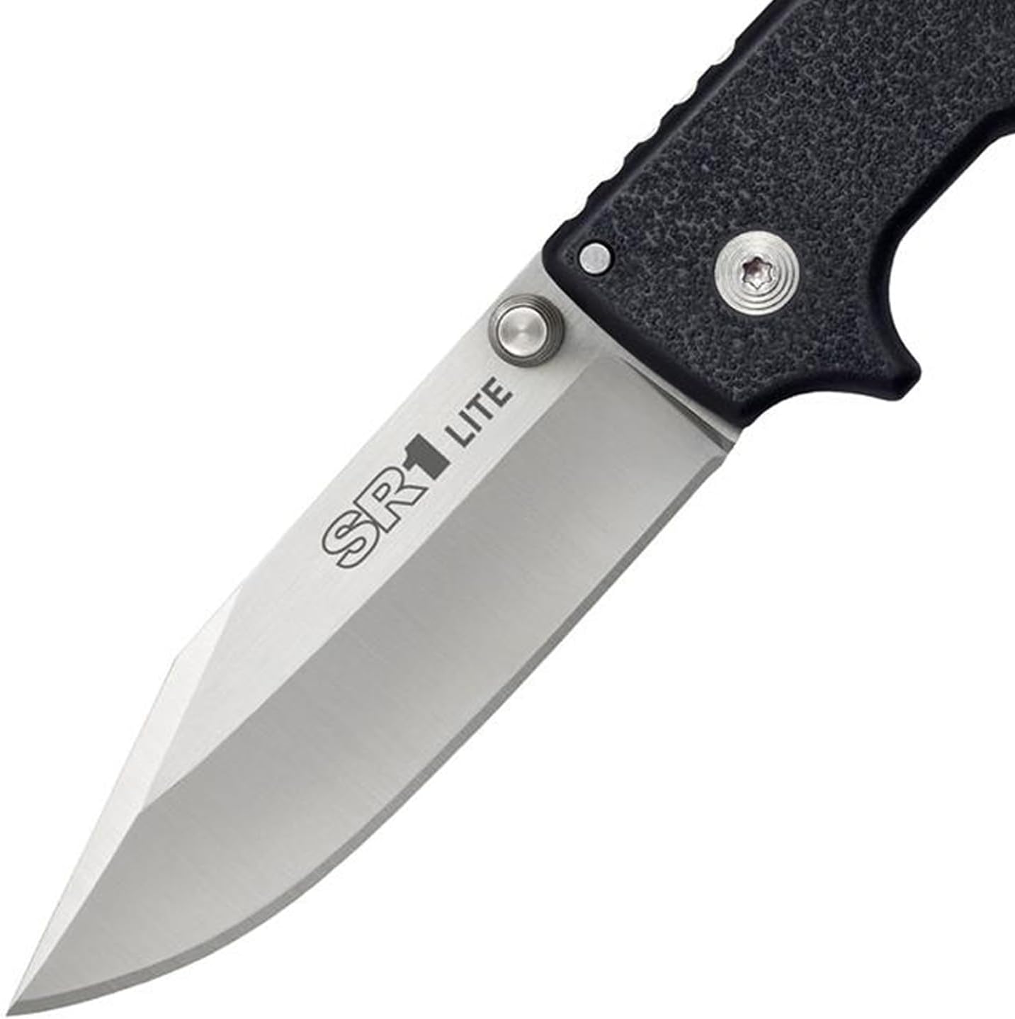 Cold Steel, SR1 Lite 8Cr14MoV Steel 4" Blade Griv-Ex Handle Tactical Self-Defense Folding Knife with Tri-Ad Locking Mechanism, Pocket/Belt Clip