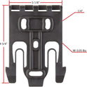 Safariland, Quick Locking System Kit 9006483 Polymer Attachment for Weapon Holster with Locking Fork and Duty Receiver Plate - Black, One Size