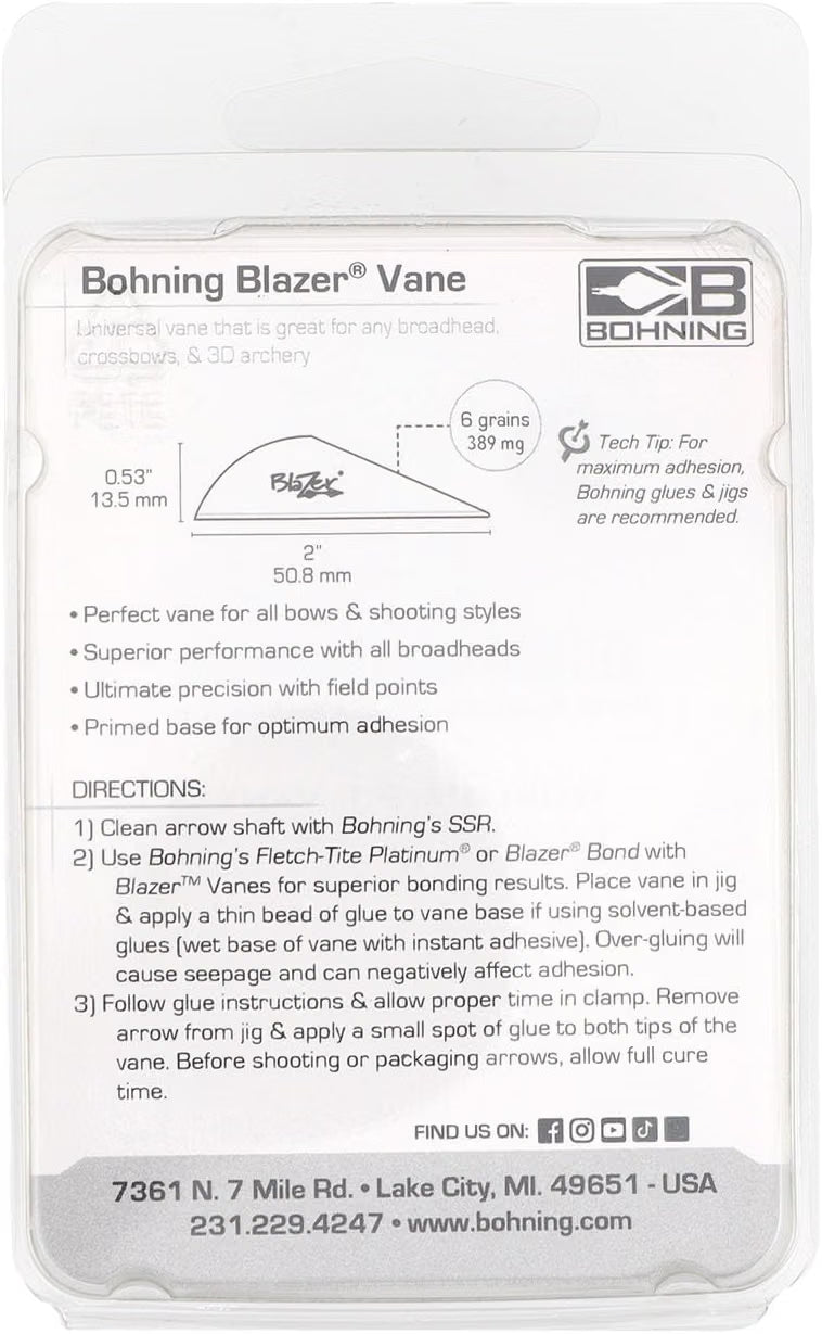 Bohning, Blazer Vane 36ct N Green 2"(1pk)
