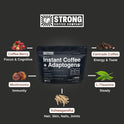 STRONG COFFEE COMPANY, INSTANT BLACK COFFEE - 30 Servings, Extreme Focus, Adaptogen Coffee, No Jitters, No Crash