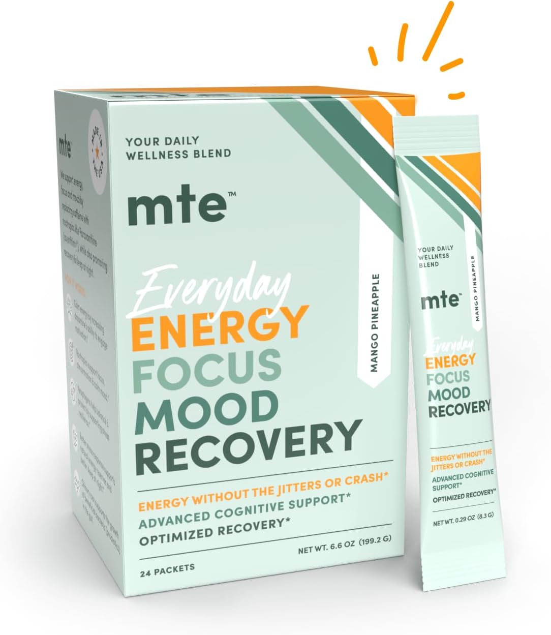 MTE®, Wellness Powder for Focus, Productivity & Energy | Adaptogen & Nootropics Support Brain & Body | Caffeine-Free | No Sugar or Additives