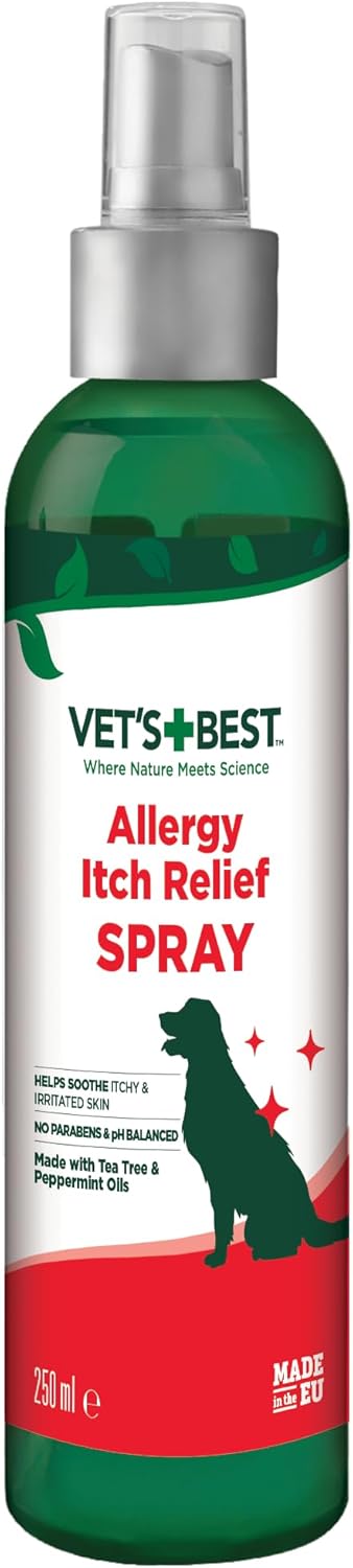 Vet's Best, Allergy Itch Relief Spray for Dogs | Soothes Dog Dry Skin | Relieves The Urge to Itch, Lick, and Scratch | 8 Ounces