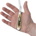 Case, XX WR Pocket Knife Amber Bone Mini Trapper Item #013 - (6207 SS) - Length Closed: 3 1/2 Inches