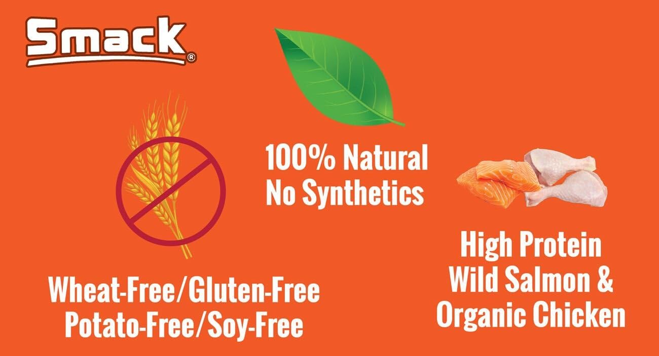 Smack, Pet Food Organic Raw Dehydrated Dog Food Grain-Free, Gluten-Free, Raw Food for Dogs (Caribbean Salmon Fusion, 5.5 Pound)