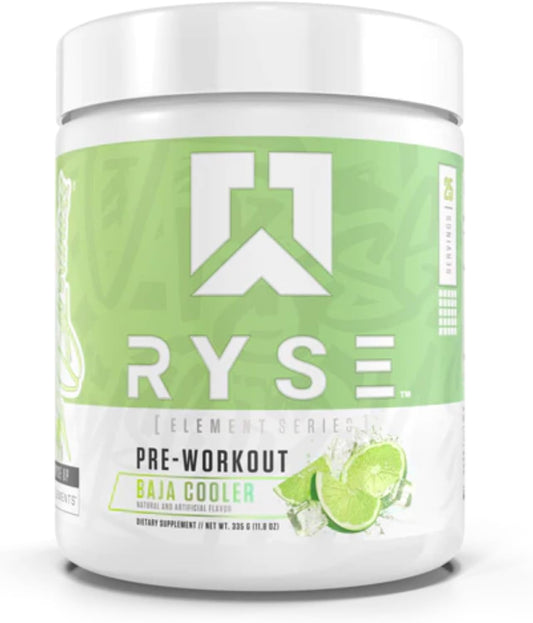RYSE Up Supplements, Element Series Pre-Workout | Everyday Pre-Workout | Beta Alanine, NO3-T Nitrates | 200mg Caffeine | 25 Servings (Baja Cooler)