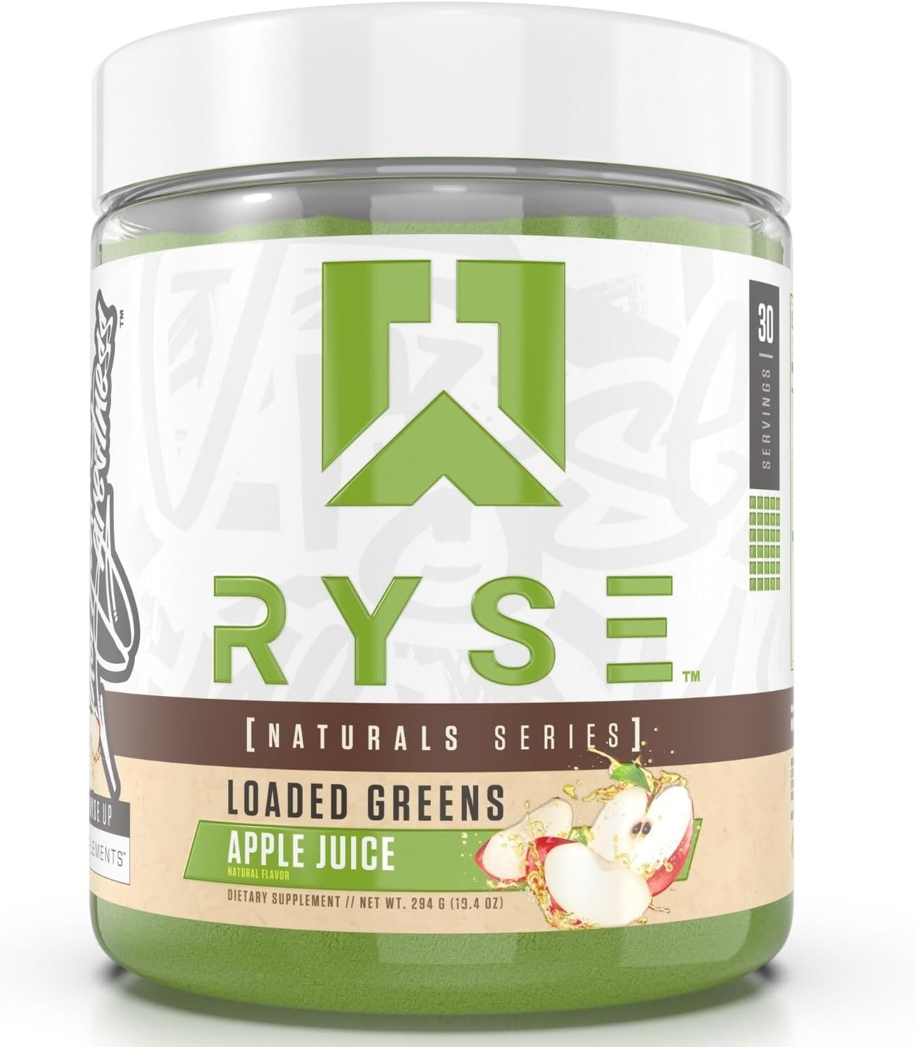 Ryse Up, Loaded Greens, Apple Juice, 30 Servings