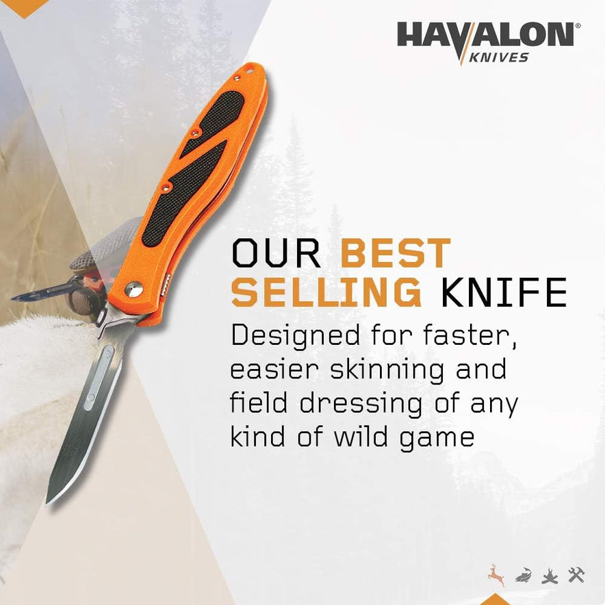 Havalon, Piranta-Edge - Outdoor Knife + 12 Replacement Blades, Sharp S –  New Life Products