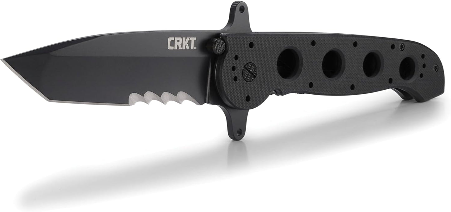 CRKT, EDC Folding Pocket Knife: Special Forces Everyday Carry, Automated Liner Safety, Dual Hilt, G10 Handle, 4-Position Pocket Clip