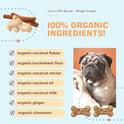 CocoTherapy, Coco-Milk Bones Dog Treat (Ginger Snaps) 6 Oz.