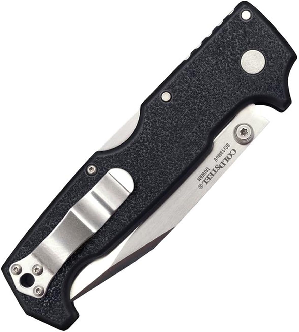 Cold Steel, SR1 Lite 8Cr14MoV Steel 4" Blade Griv-Ex Handle Tactical Self-Defense Folding Knife with Tri-Ad Locking Mechanism, Pocket/Belt Clip