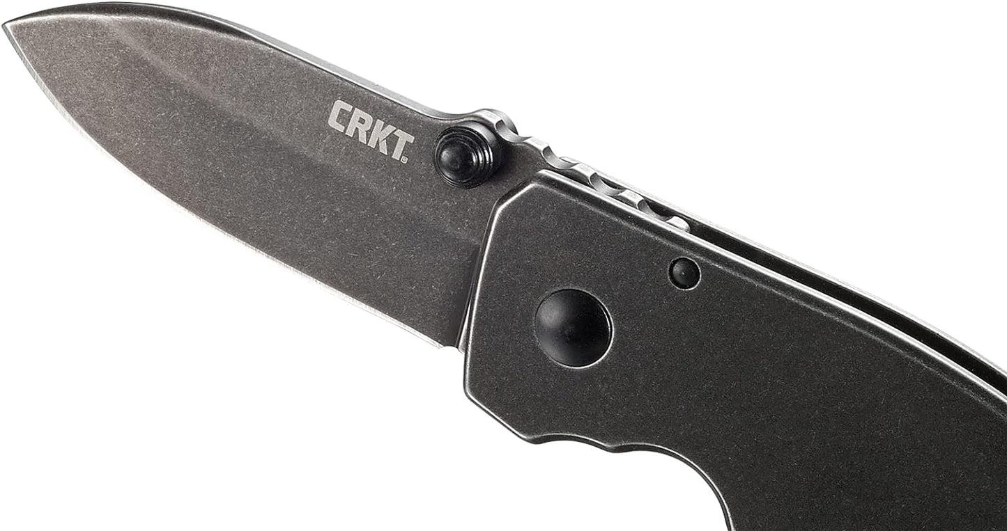 CRKT, Squid Folding Pocket Knife: Compact EDC Straight Edge Utility Knife with Stainless Steel Blade and Framelock Handle