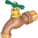 Eastman, Heavy-Pattern Hose Bibb, 3/4 Inch MIP Connection x 3/4 Inch MHT Connection, Brass Plumbing Fitting, 48629