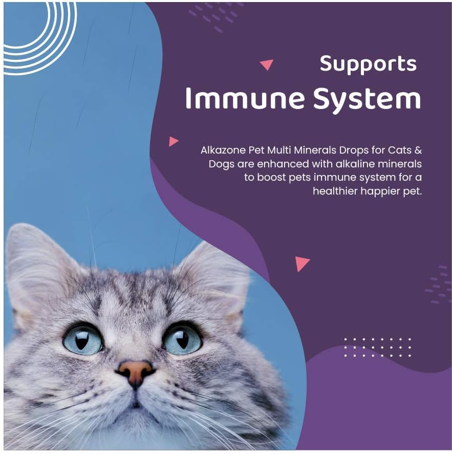 Alkazone, Alkaline Multi Mineral Drops for Cats and Dogs - Animals are Naturally Designed to be More Alkaline Than Acidic. Their Bodies can Benefit from Using Alkaline Water for Pets with Minerals