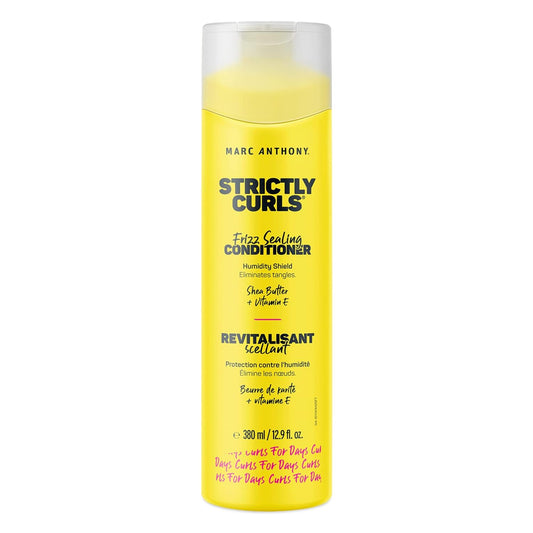 Marc Anthony, Frizz Sealing Conditioner, Strictly Curls - Curly Hair Conditioner with Shea Butter & Vitamin E for Hydration & Frizz-Free Shine - Sulfate Free & Color Safe For Dry Damaged Hair - 12.9 Oz