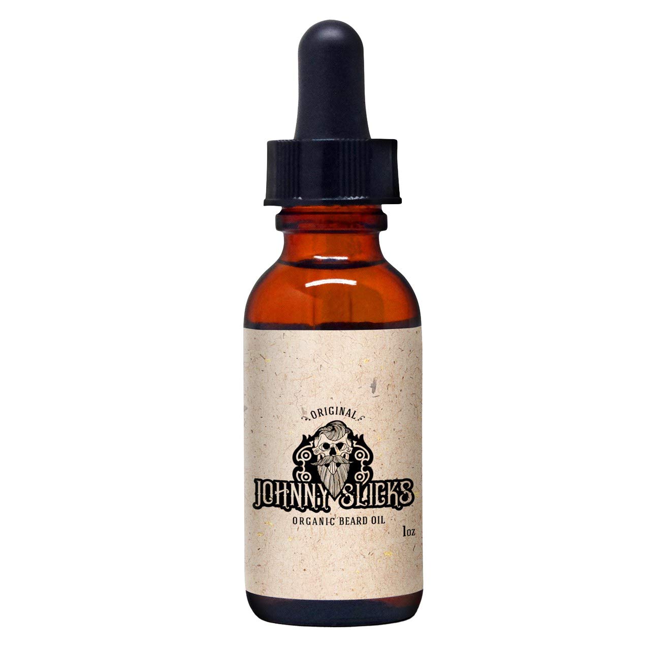 Johnny Slicks, Organic Beard Oil | Moisturizes, Reduces Dry Skin & Itch | US Made, Veteran Owned (Chemical-free w/Tea Tree, Jojoba, Coconut & Argan), Original