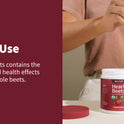 Snap Supplements, Heart Beets, Organic Beet Root Powder, Mixed Berry, 30 SRV