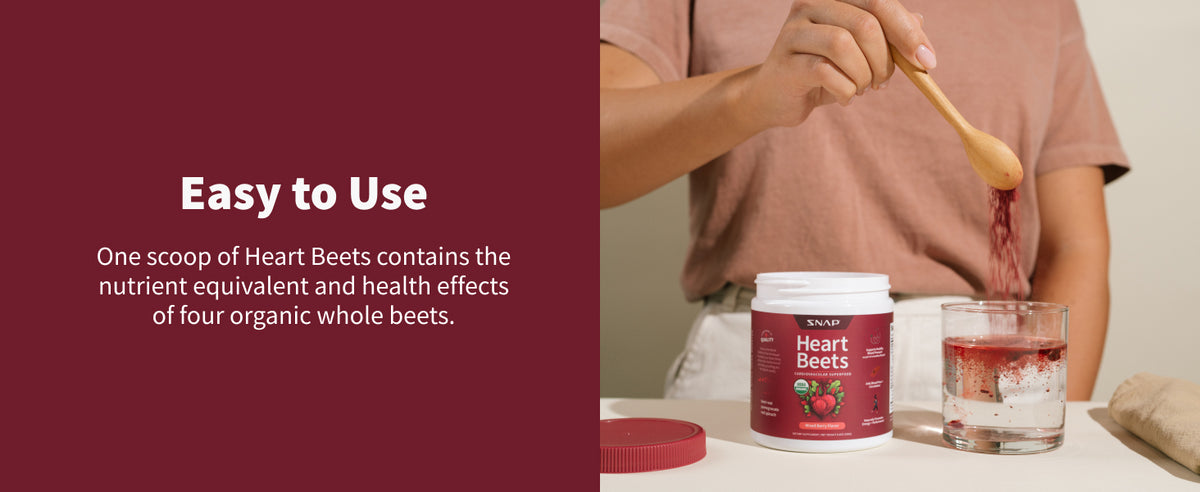 Snap Supplements, Heart Beets, Organic Beet Root Powder, Mixed Berry, 30 SRV