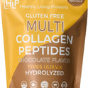 Healthy Living Proteins, Hydrolyzed Multi Collagen Peptides Powder Types I, II, III, V & X - Grass Fed Bovine, Wild Caught Marine, Free Range Chicken - Gluten Free (Chocolate, 8 oz)